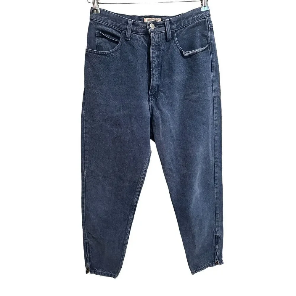 Vtg 90's Guess Georges Marciano Mom‎ Jeans High Waist Denim Ankle Zip 31 28x28
